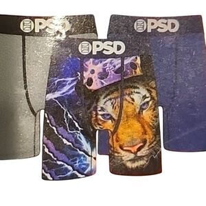 PSD Tiger King/Solid 3-PK Boxer Briefs